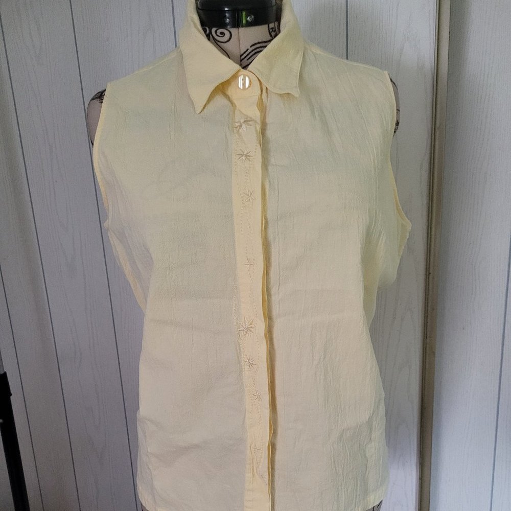 🖤 Yellow Sleeveless Blouse